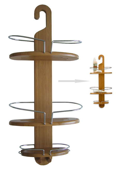 bamboo shower caddy